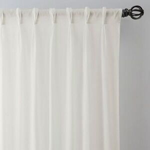 Esteem Pinch Pleat Sheer Linen Window Panel 32 in W x 108 in L
